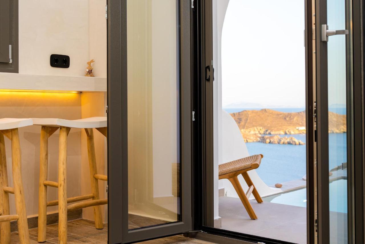 Ios Seaside House With Sunset View And Small Pool Exterior photo