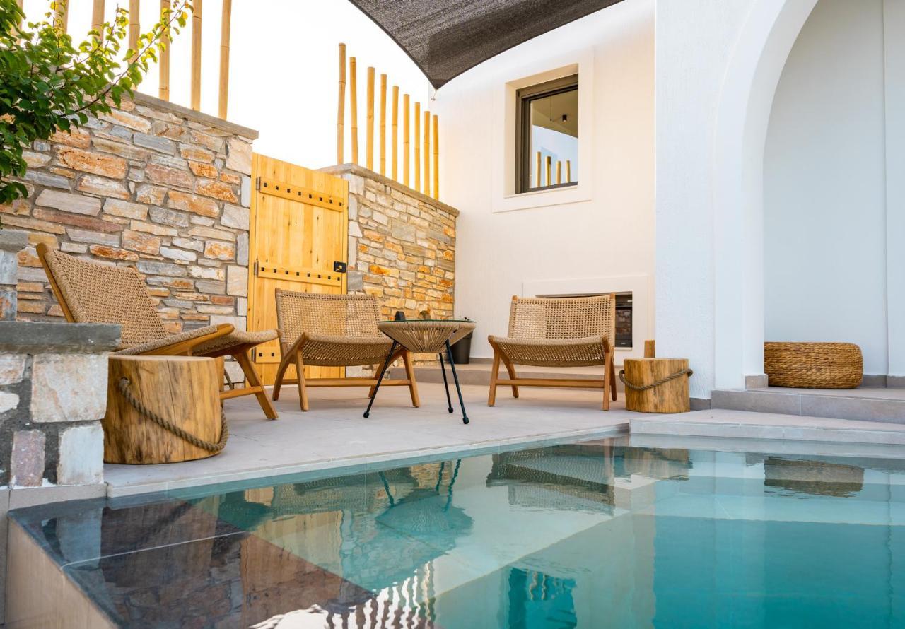 Ios Seaside House With Sunset View And Small Pool Exterior photo